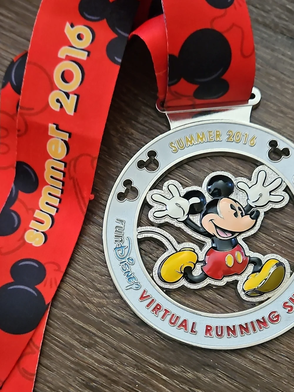 RunDisney 2016 Inaugural Medal Set Mickey Mouse